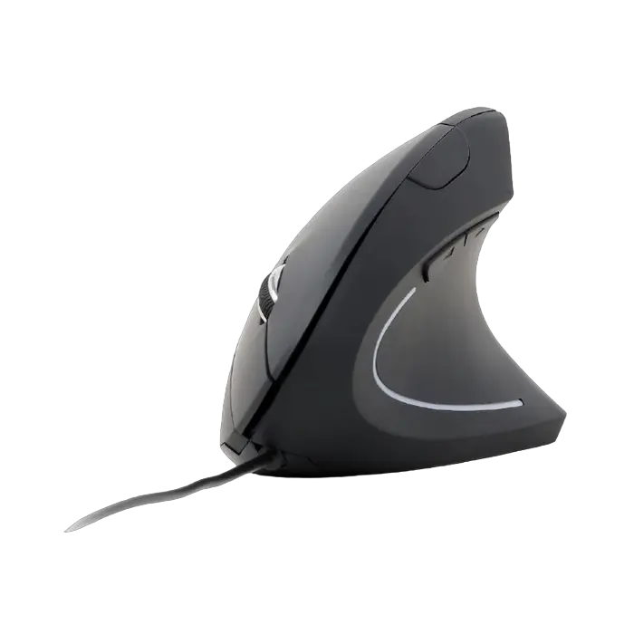 Mouse Gembird MUS-ERGO-01, Optical, 1200-3200 dpi, 6 buttons, Ergonomic, USB, Black