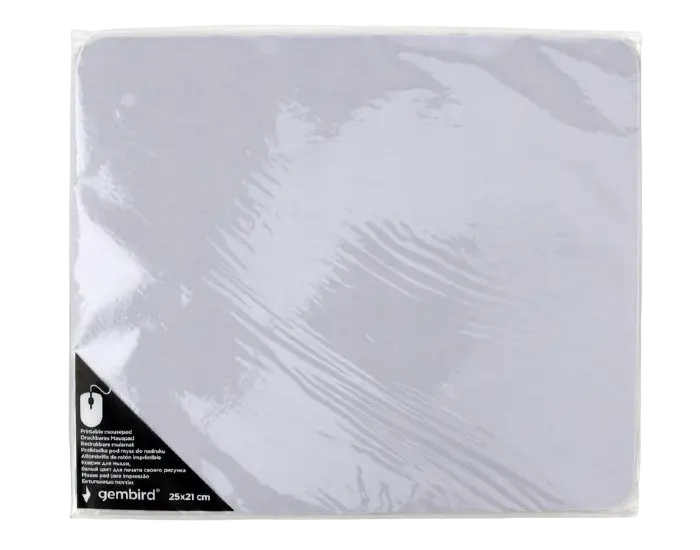 Mouse Pad Gembird MP-PRINT-M, 250 × 210 × 3mm, Cloth, Printable, White