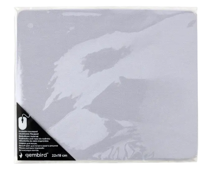 Mouse Pad Gembird MP-PRINT-S, 220 × 180 × 2mm, Cloth, Printable, White