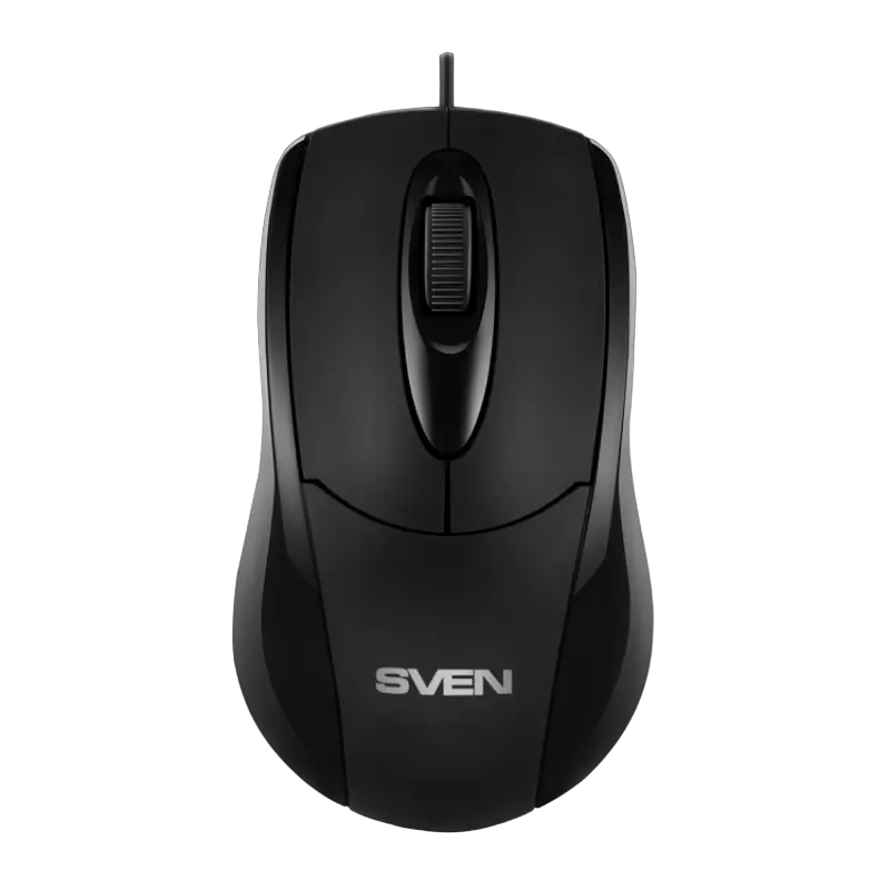 Mouse SVEN RX-110, 1000 dpi, 3 buttons, Ambidextrous, 75g., 1.5m, USB, Black