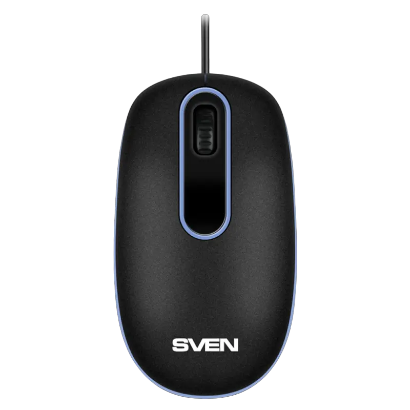 Mouse SVEN RX-90, 1000 dpi, 3 buttons, Ambidextrous, 70g., 1.5m, USB, Black