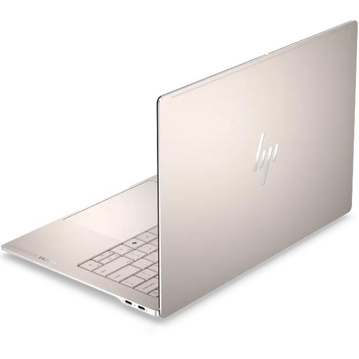 Laptop HP OmniBook Ultra 14-kd0013ci 14 inch Core Ultra 7 356H 32 GB 1 TB Auriu, vedere laterală
