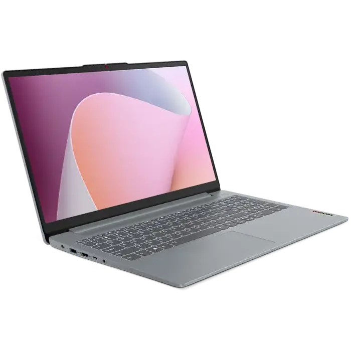 Laptop Lenovo IdeaPad Slim 3 15ABR8 15,6 inch Ryzen 7 5825U 16/512 GB Gri, vedere posterioară