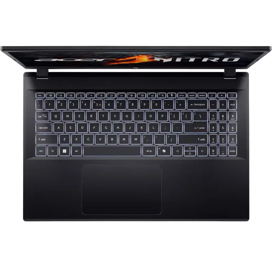 Laptop gaming Acer Nitro V15 ANV15-41 Ryzen 5 7535HS RTX 4050, vedere posterioară