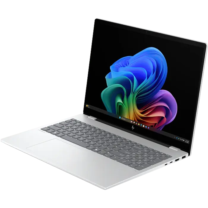 Laptop HP OmniBook 7 AI 16-bh0008ci 16 inch Core Ultra 7 356H 24/1000 GB Argintiu, vedere laterală