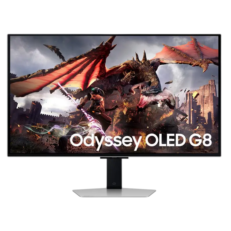 31.5" Samsung Odyssey G8 G80SD,Silver,OLED,3840x2160,240Hz,G-Sync+FreeSync,0.03msGTG,250cd,DP+HDMI+USB,Spkrs,Pivot