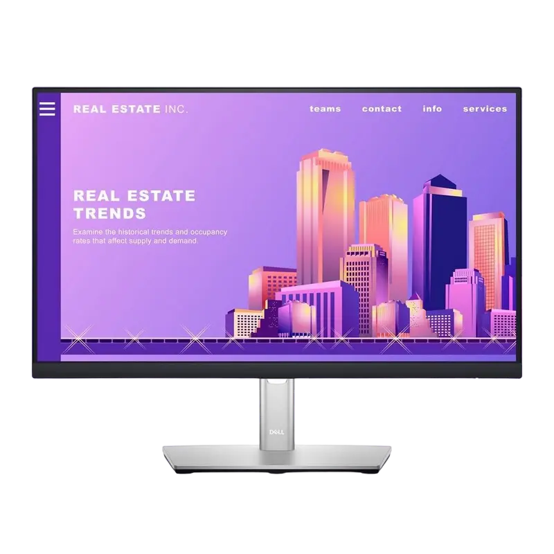 21.5" DELL P2222H, Black, IPS, 1920x1080, 75Hz, 5ms, 250cd, CR 1000:1, D-Sub+HDMI+DP+USB, Pivot