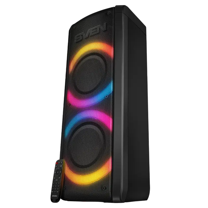 Partybox SVEN "PS-710" 100W, TWS, Bluetooth, FM, USB, microSD, LED-display, 4400mA*h