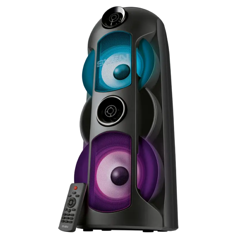 Partybox SVEN "PS-720" 80w, Black, Bluetooth, TWS, Bluetooth, FM, USB, microSD, 2x4400mA*h