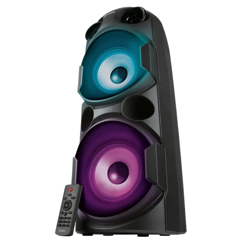 Partybox SVEN "PS-750" 80w, Black, Bluetooth, TWS, Bluetooth, FM, USB, microSD, 2x4400mA*h