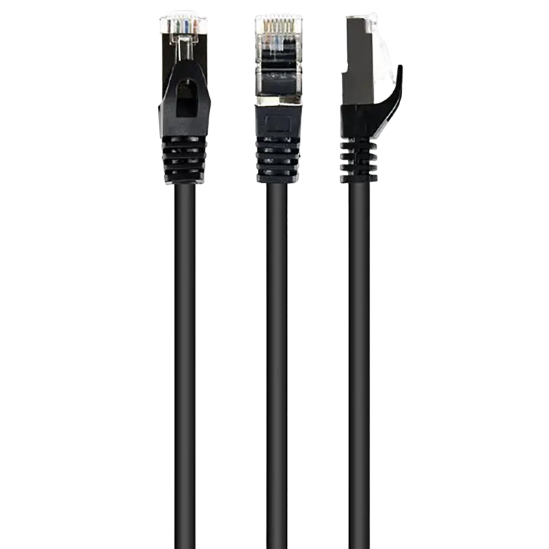 Patch Cord Cat.6/FTP, 3m, Black, PP6-3M/BK, Cablexpert