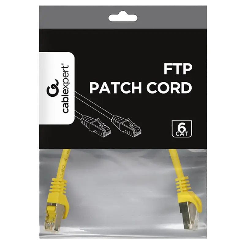 Patch Cord Cat.6/FTP, 0.25m, Yellow, PP6-0.25M/Y, Cablexpert, vedere alternativă