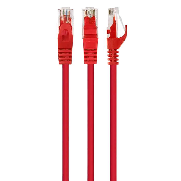 Patch Cord Cat.6U 0.25m, Red, PP6U-0.25M/R, Cablexpert, Stranded Unshielded