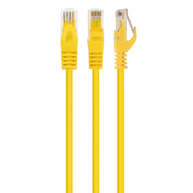 Patch Cord Cat.6U 0.25m, Yellow, PP6U-0.25M/Y, Cablexpert, Stranded Unshielded