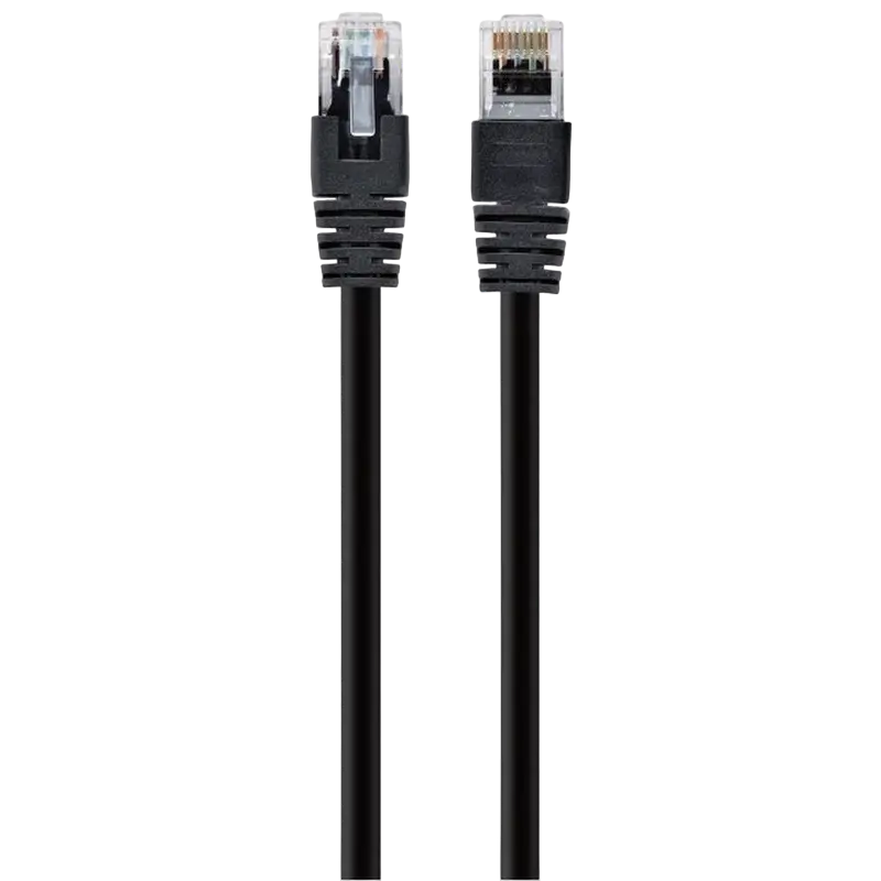 Patch Cord Cat.6U 0.5m, Black, PP6U-0.5M/B, Cablexpert, Stranded Unshielded