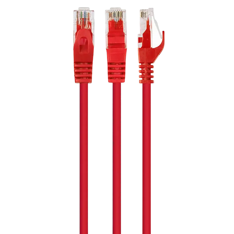 Patch Cord Cat.6U 0.5m, Red, PP6U-0.5M/R, Cablexpert, Stranded Unshielded
