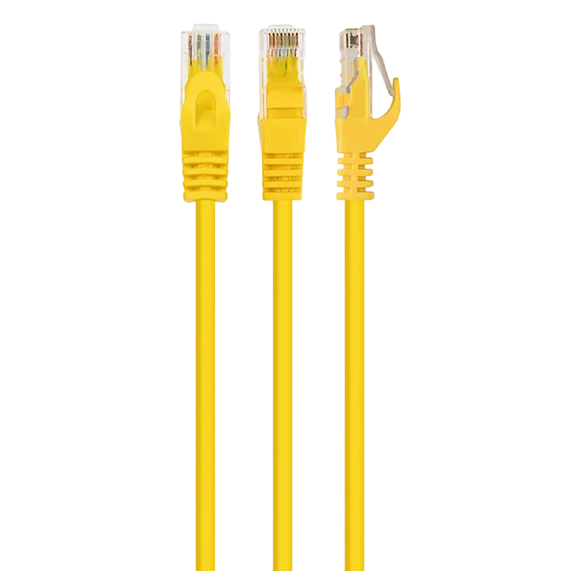 Patch Cord Cat.6U 0.5m, Yellow, PP6U-0.5M/Y, Cablexpert, Stranded Unshielded