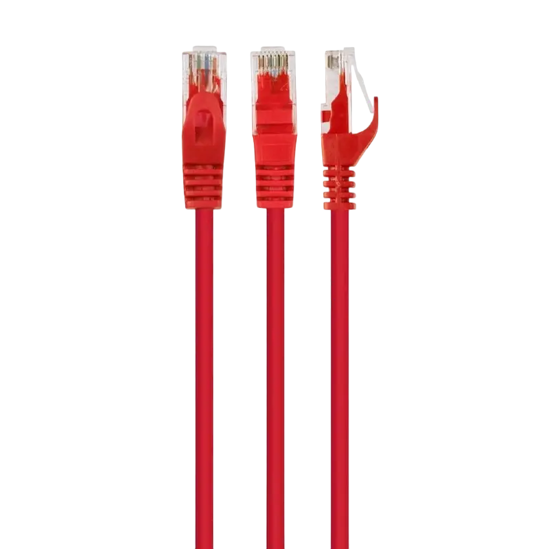 Patch Cord Cat.6U 2m, Red, PP6U-2M/R, Cablexpert, Stranded Unshielded