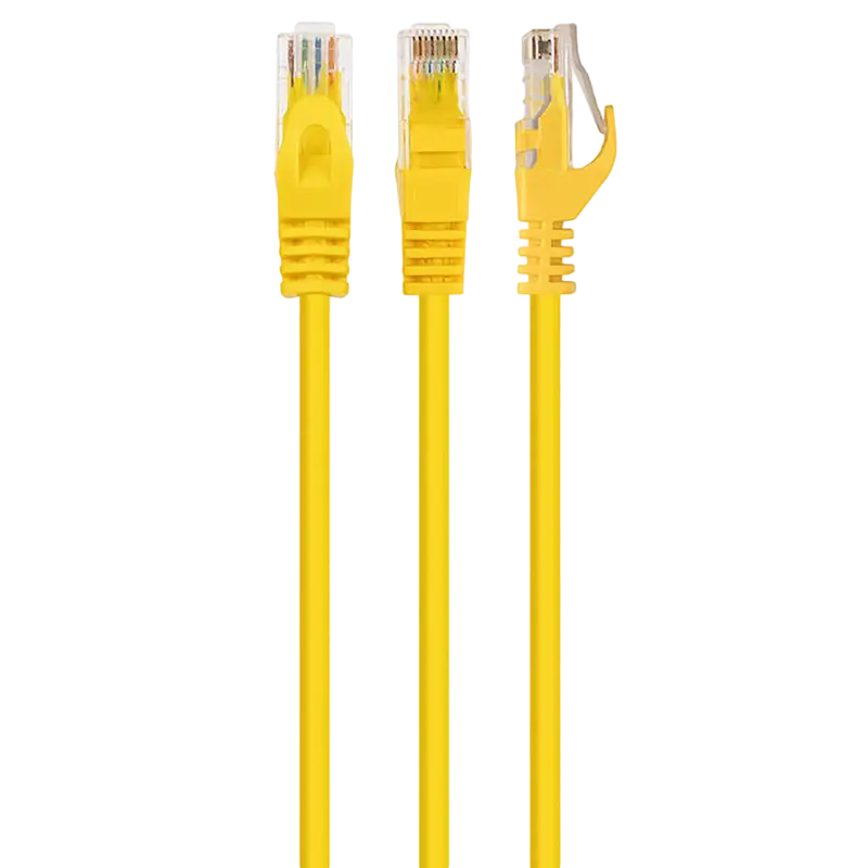 Patch Cord Cat.6U 2m, Yellow, PP6U-2M/Y, Cablexpert, Stranded Unshielded