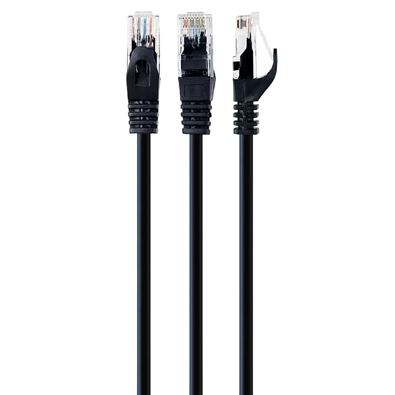 Patch Cord Cat.6U 3m, Black, PP6U-3M/BK, Cablexpert, Stranded Unshielded