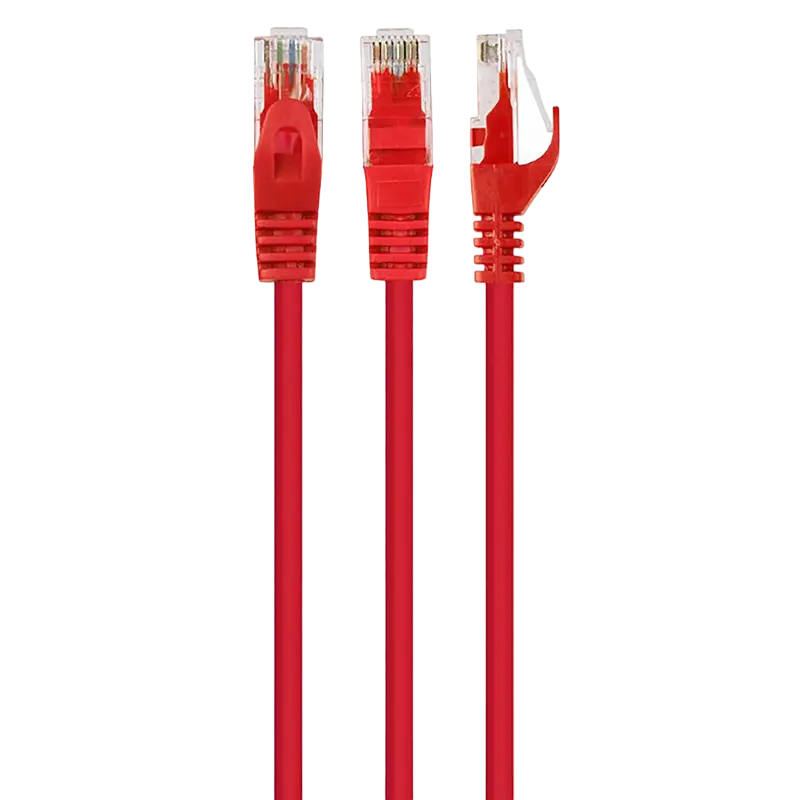 Patch Cord Cat.6U 3m, Red, PP6U-3M/R, Cablexpert, Stranded Unshielded