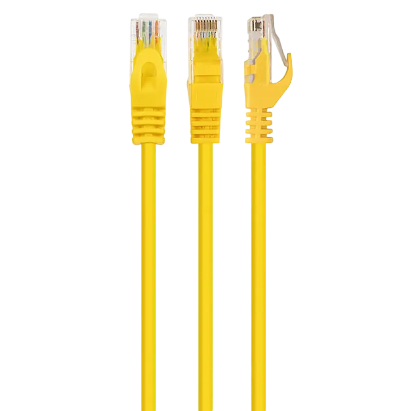 Patch Cord Cat.6U 3m, Yellow, PP6U-3M/Y, Cablexpert, Stranded Unshielded