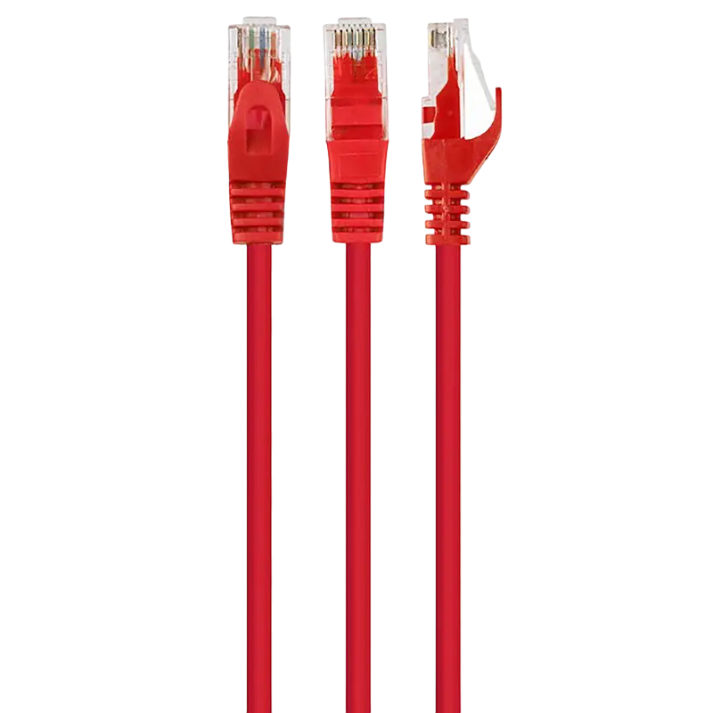 Patch Cord Cat.6U 5m, Red, PP6U-5M/R, Cablexpert, Stranded Unshielded