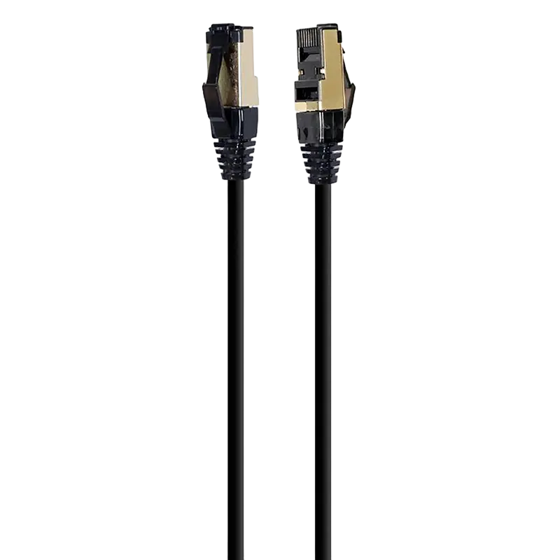 Patch Cord Cat.8 3.0m, Black, PP8-LSZHCU-BK-3M, Cablexpert, Low Smoke Zero Halogen (LSZH)