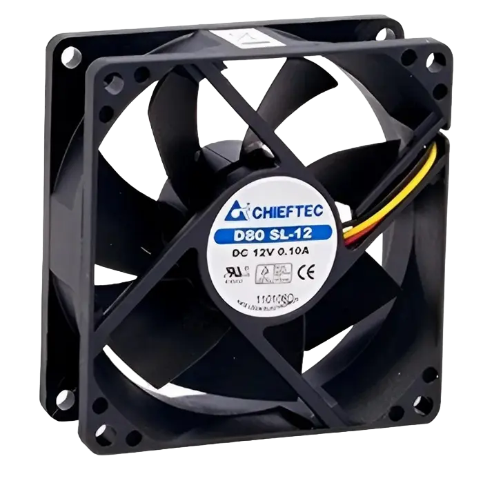 PC Case Fan Chieftec AF-0825S, 80x80x25 mm, 20 dBA, 23 CFM, 2000RPM, 3pin/Molex
