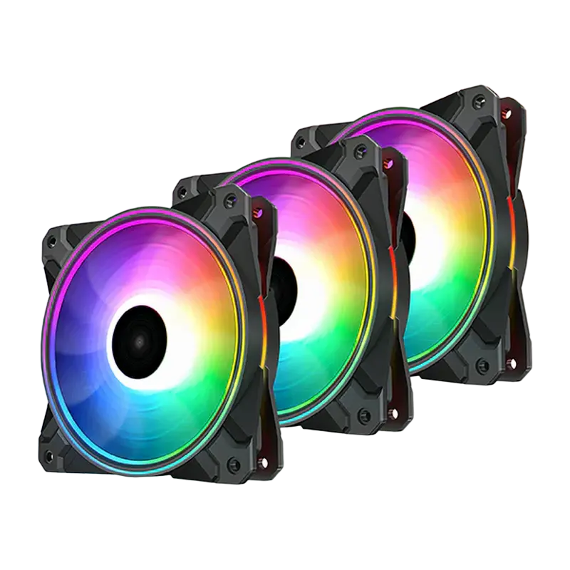 PC Case Fan Deepcool CF120 PLUS, 3 in 1 kit, 120x120x25mm, <28.8dBA, 52.5CFM, 500-1800RPM, PWM, ARGB