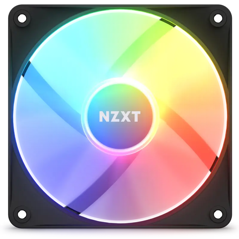 PC Case Fan NZXT F120 RGB Core, 120x120x26mm, 8 LEDs,33.8dB, 78.86CFM, 500-1800RPM, FDB, 4 Pin, Blac
