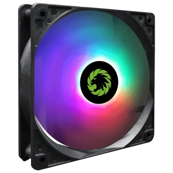 PC Case Fan GAMEMAX GMX-AF12X, 120mm, RGB, 12 LED, 9 blades, 28.2dB, 38.25CFM, 1200PM, Rifle Bearing