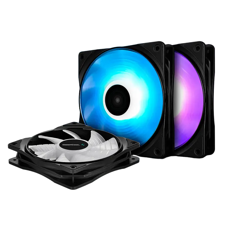 PC Case Fan Deepcool RF 120 – 3 in 1 kit, 120x120x25mm, <27dBA, 56.5CFM, 500-1500RPM, PWM, RGB, 18 L