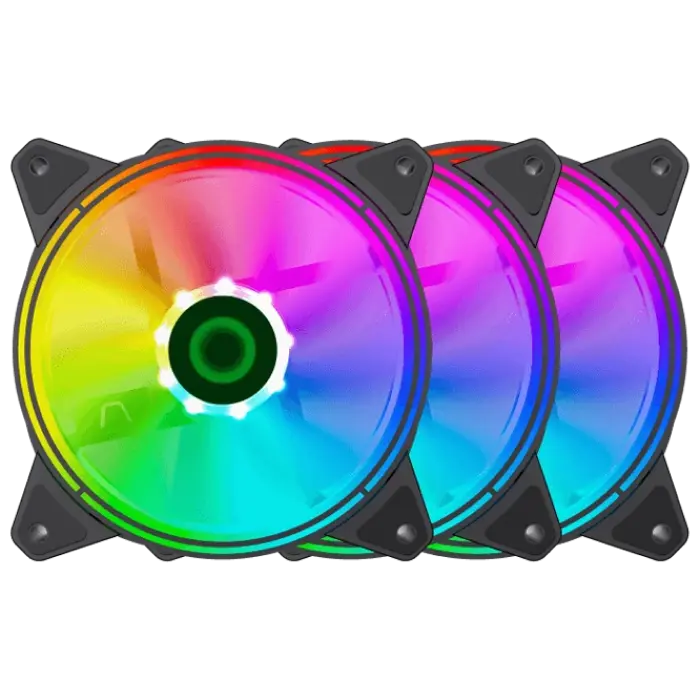 PC Case Fan GAMEMAX RQ300, 3xARGB Fan Kit, 120mm, 21dB, 45 CFM, 1100RPM + Remote Control