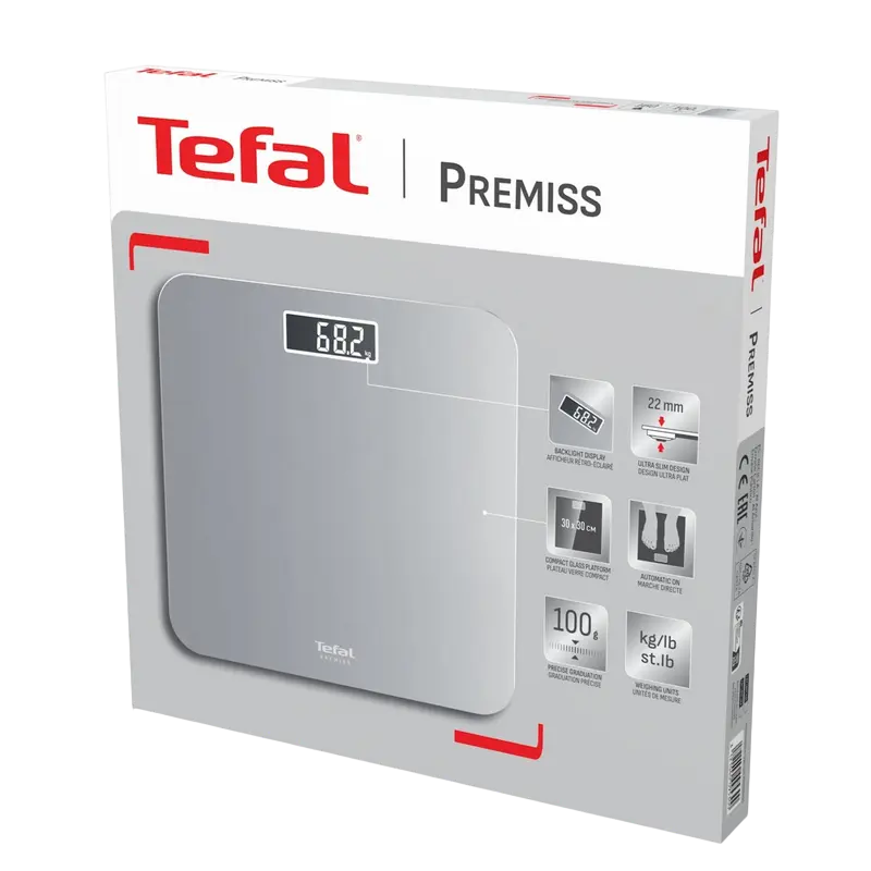 Cantar de persoane Tefal PP1801V0 electronic, sticla, 160 kg, vedere alternativă