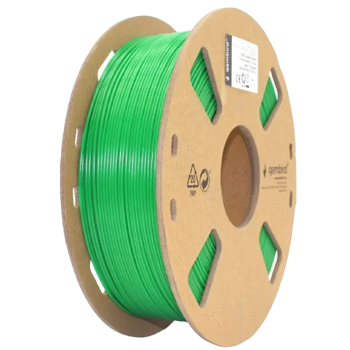 PETG 1.75 mm, Gembird Green Filament, 1 kg, 3DP-PETG1.75-01-G