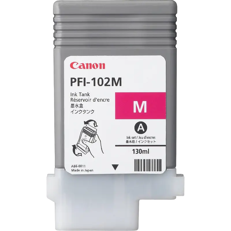 Canon Ink Cartridge PFI-102M magenta,130ml for iPF720,710,700,610,605,600,510,500