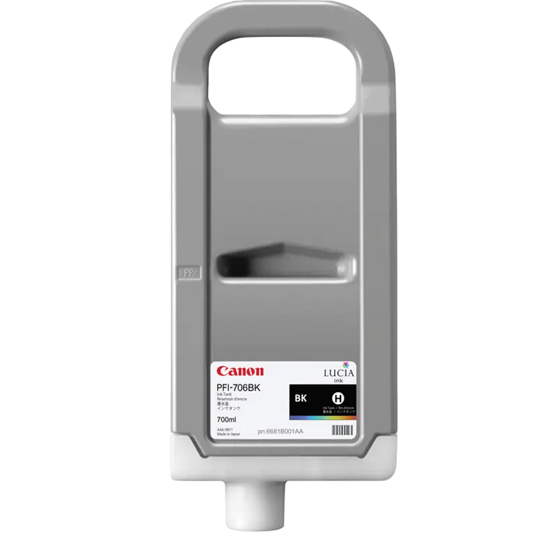 Canon Ink Cartridge PFI-706B, Black, 700ml for iPF84xx & iPF94xx series