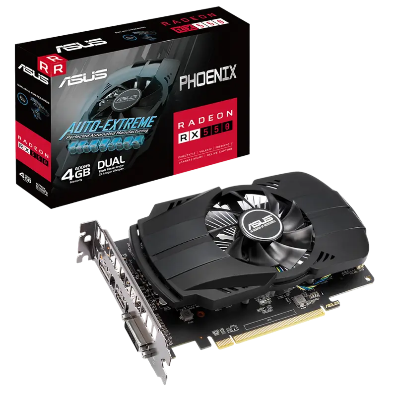 ASUS Radeon RX550 4GB GDDR5 Phoenix EVO (PH-RX550-4G-EVO)