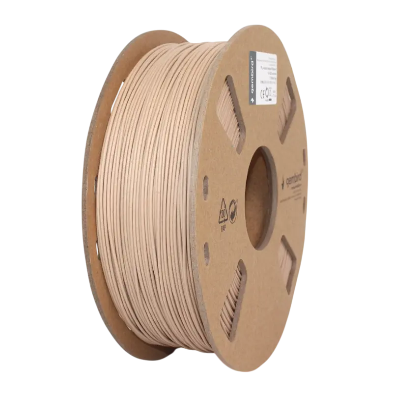 PLA 1.75 mm, Wood Natural Filament, 1 kg, Gembird, 3DP-PLA-WD-01-NAT