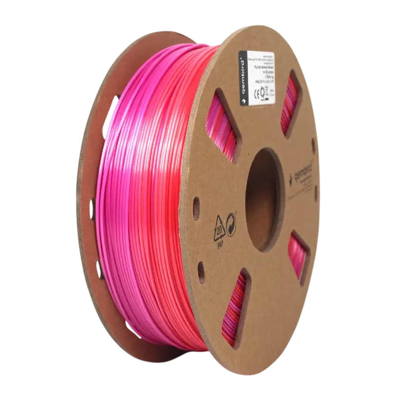 PLA 1.75 mm Filament Silk Rainbow Red/Purple, 1 kg, Gembird, 3DP-PLA-SK-01-RP
