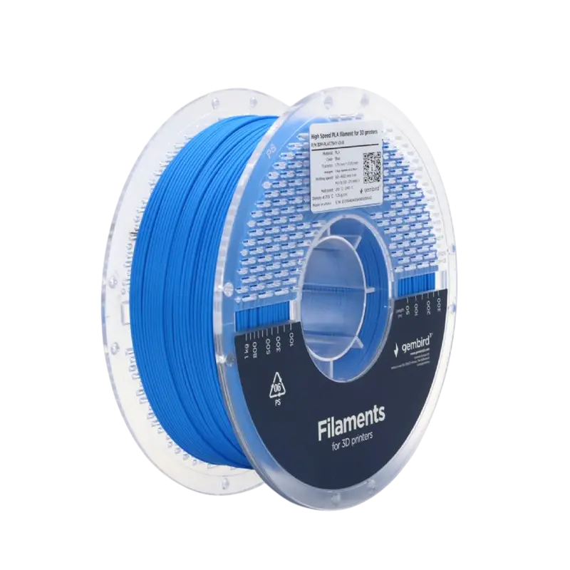 PLA 1.75 mm High Speed Filament Blue, 1 kg, Gembird, 3DP-PLA1.75HY-01-B