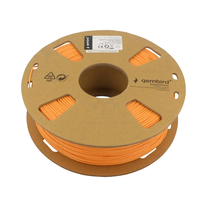 PLA 1.75 mm, Matte Orange Filament, 1 kg, Gembird 3DP-PLA-01-MTO