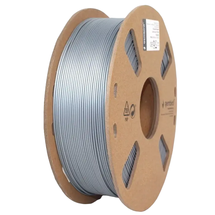 PLA 1.75 mm, Silver Filament, 1 kg, Gembird 3DP-PLA1.75-01-S