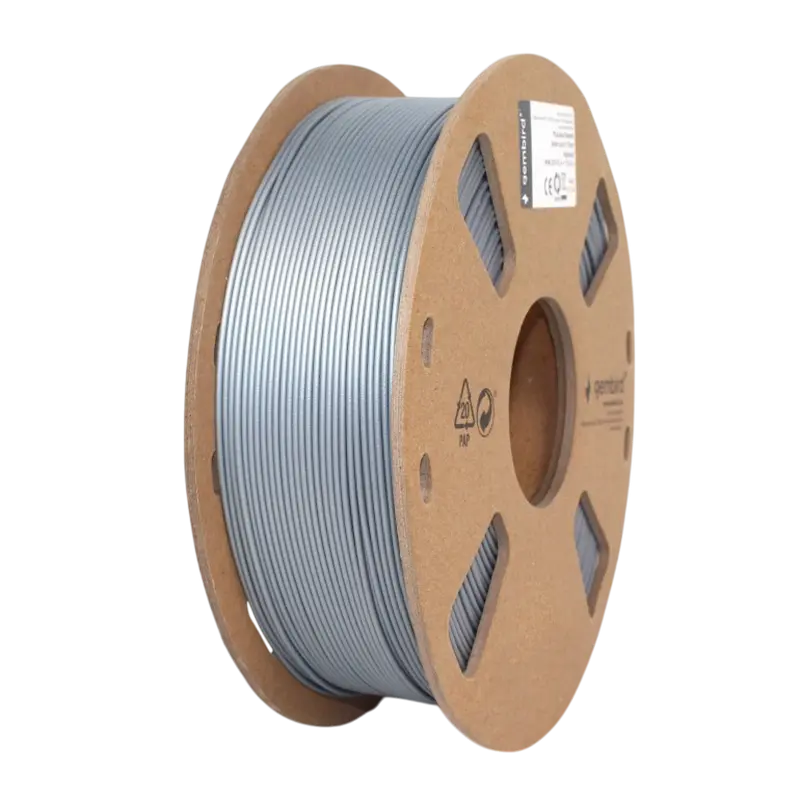 PLA+ 1.75 mm, Silver Filament, 1 kg, Gembird 3DP-PLA+1.75-02-S