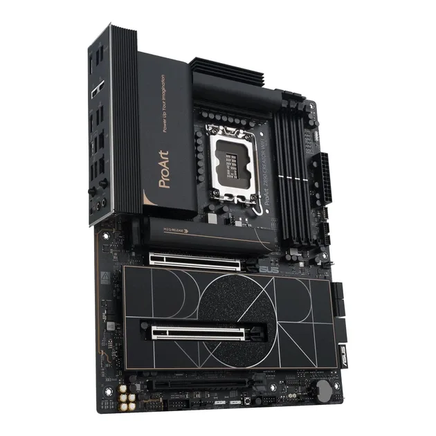 ASUS Placă de bază PROART Z890-CREATOR s1851 Z890 4xDDR5 M.2, vedere laterală