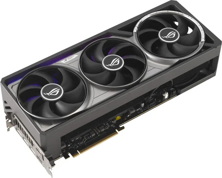 ASUS Placă video ASUS GeForce RTX 5080 16GB GDDR7 OC, vedere laterală
