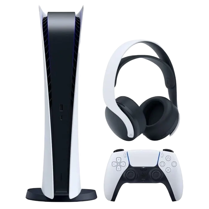 SONY PlayStation 5 Digital Edition + Horizon FW (Voucher) + 3D Pulse + DualSens, White