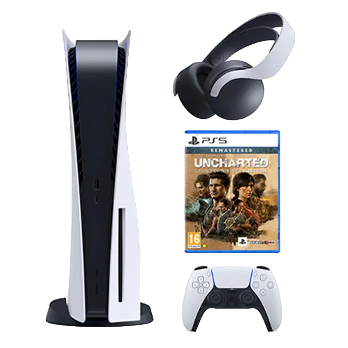 PlayStation 5 + GoW Ragnarok(Voucher) + 3D Pulse + Legacy of thieves