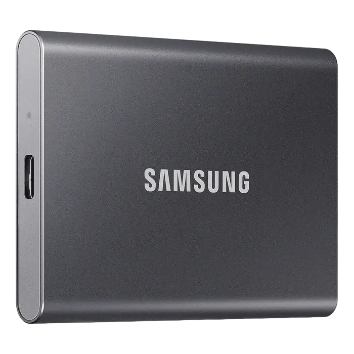 2.0TB Samsung Portable SSD T7 Titan Gray, USB-C 3.1 (85x57x8mm, 58g, R/W:1050/1000MB/s)